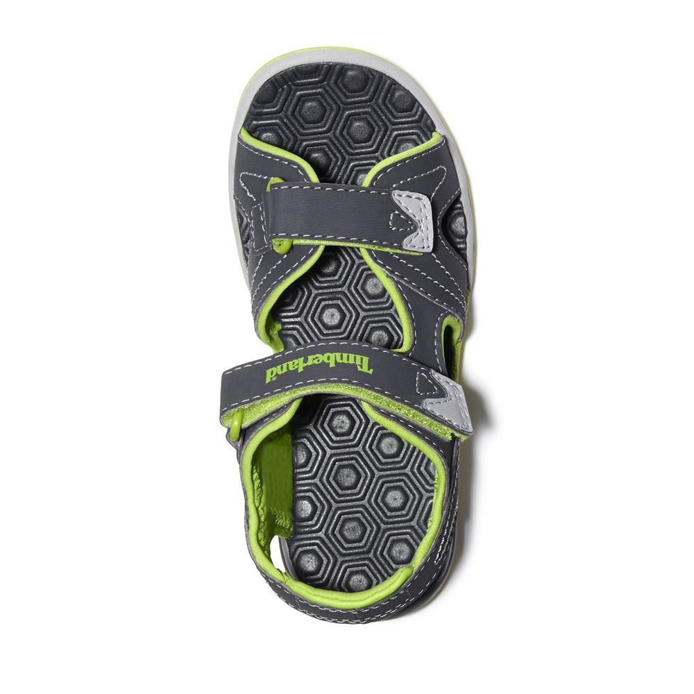 Sandalias Timberland Niños Adventure Seeker 2-Strap Gris/Verde - Chile WIO-102674